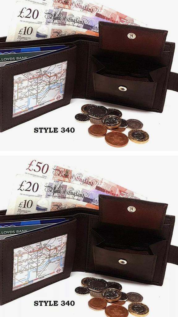 Mens leather wallet bk or brown 
