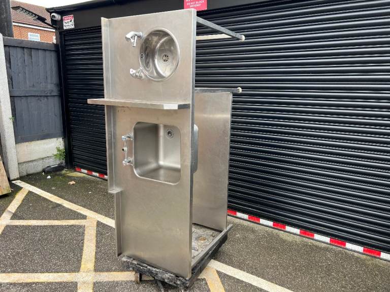 COMMERCIAL CATERING 2 BOWL SINK CAFE KEBAB CHICKEN RESTAURANT FAST FOOD KITCHEN EQUIPMENT
