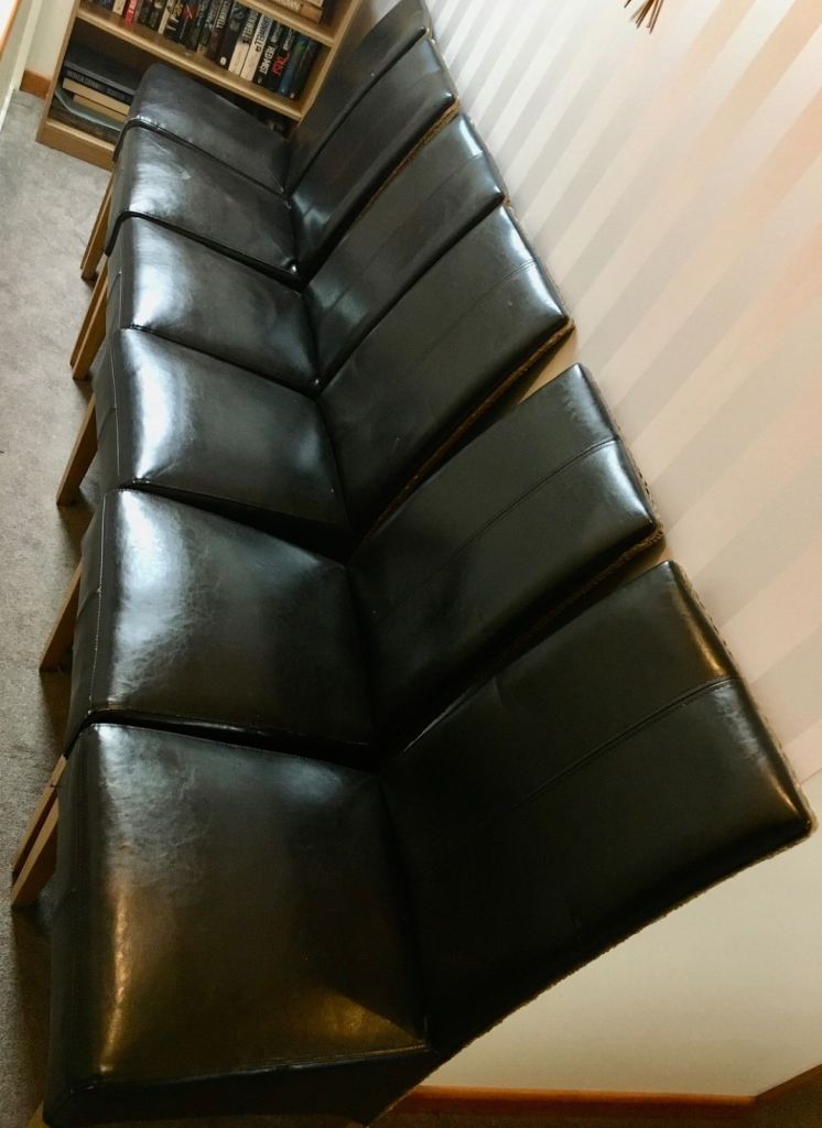 6 Dining Room Leather Chairs