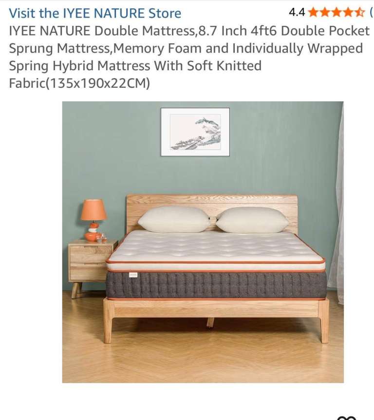 IYEE NATURE Double Mattress 4ft6 – As Good As New