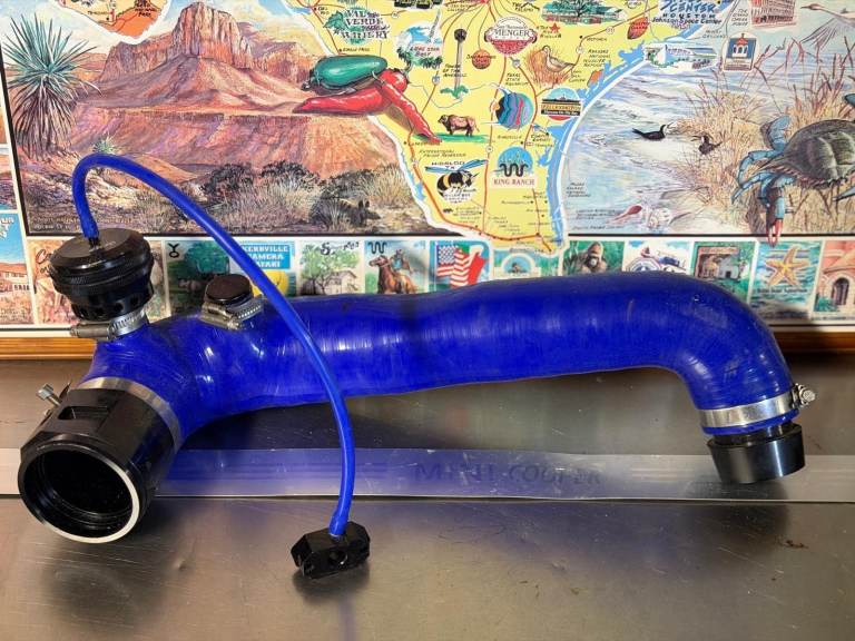 Mini Cooper S R56 N14 Blue Silicone Boost Hose + Blow Off Dump Valve Kit - Check Fitment