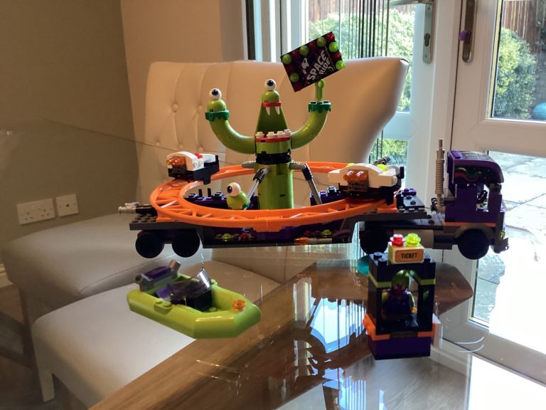 Lego space ride amusement truck