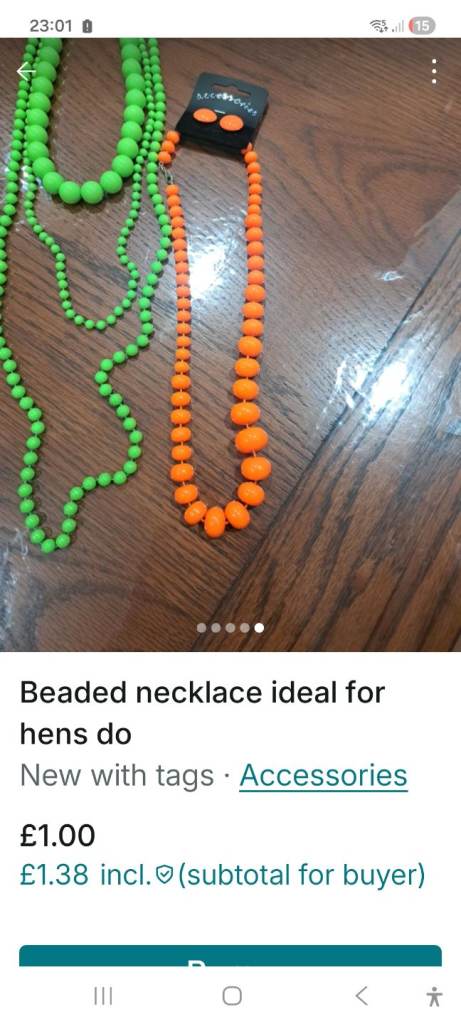 Fun necklaces for bridal hen, birthday parties