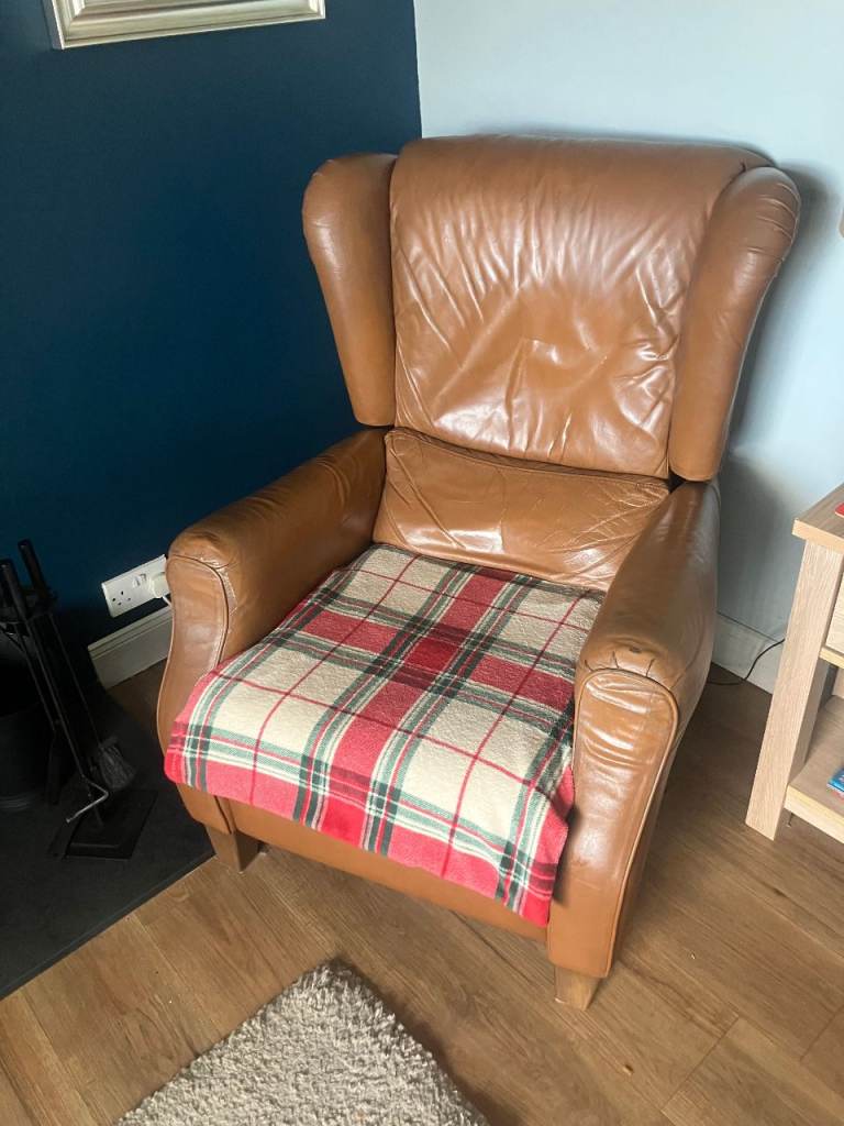 Leather-wingback-chair Gumtree