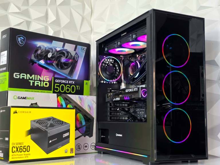 POWERFUL GAMING PC - NVIDIA RTX 5060 Ti - 32GB Ram - AMD Ryzen 7 5800X - NEW