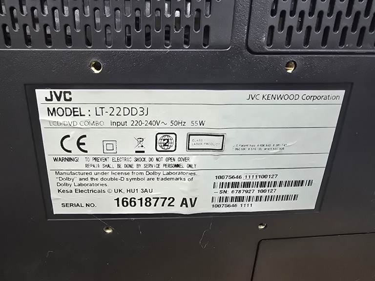 JVC 22 inch television