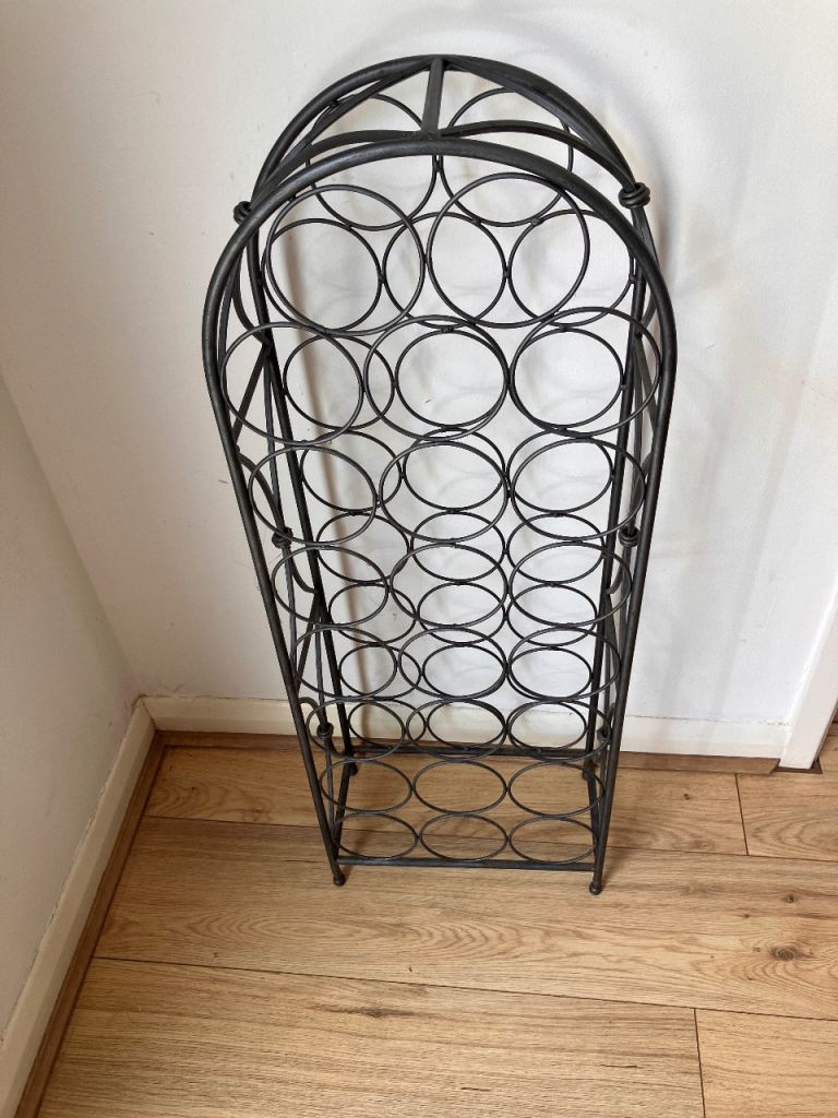 Elegant metal wine rack 