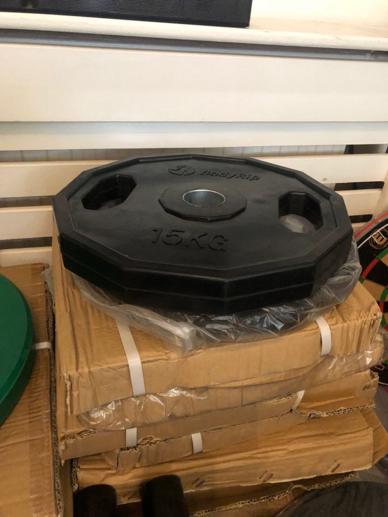 Pair 15kg Olympic weight plates new 