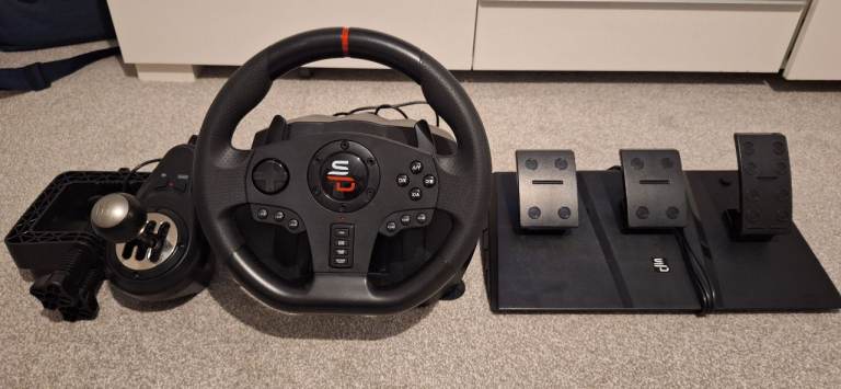 SuperDrive Gs850-X Race Steering Wheel With Gear Lever And Pedals