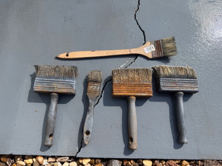 Used Paint Brushes - Set of 5, Various Sizes