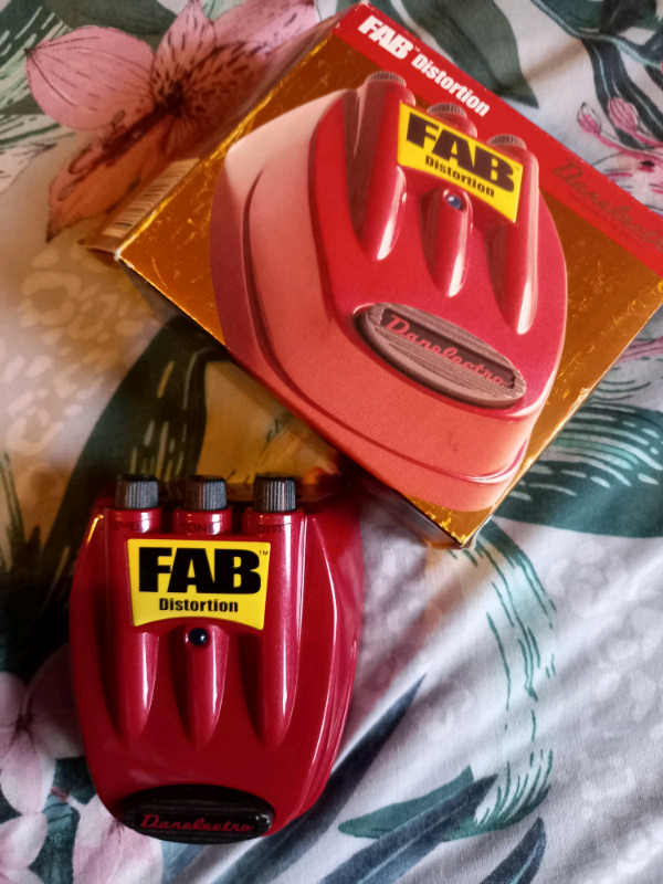 Danelectro Fab Distortion guitar effects pedal.