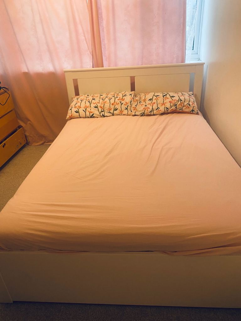 Ikea double bed with storage
