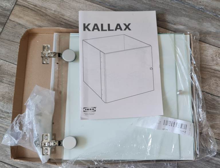 IKEA KALLAX Insert With Glass Door White 33x33 