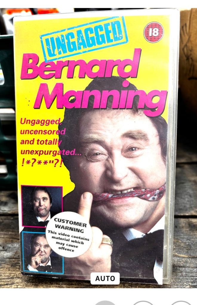Bernard Manning VHS video UNGAGGED 18 Cert. in great used condition 
