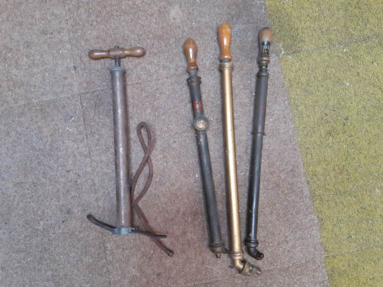 Vintage Garden Sprayers and Bicycle Pump