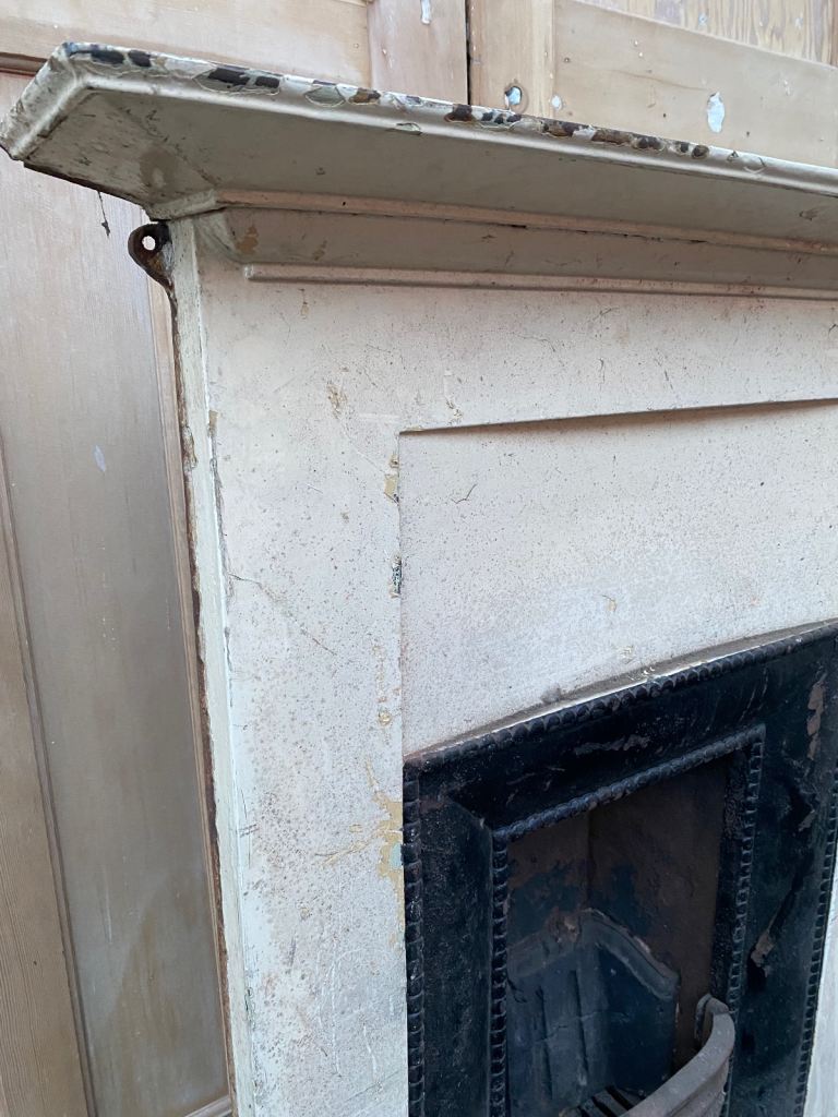 Edwardian Coalbrookdale cast iron fireplace 