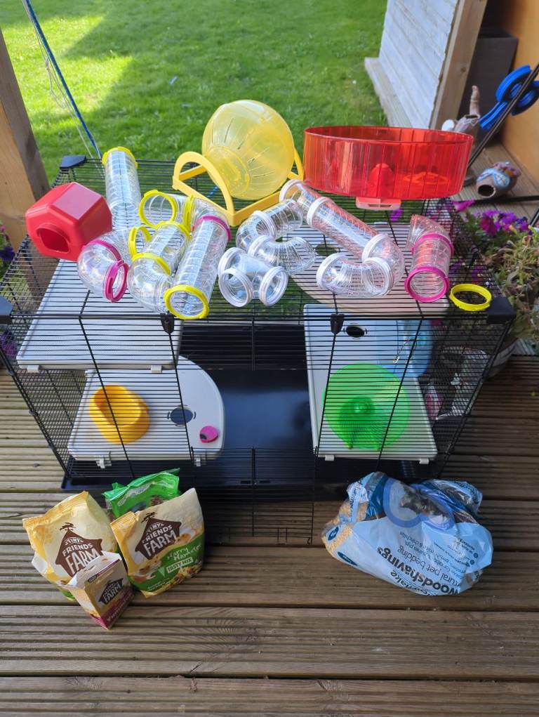 Hamster cage and accessories