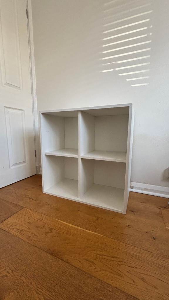 IKEA KALLAX White 4-Cube Storage Unit – Good Condition