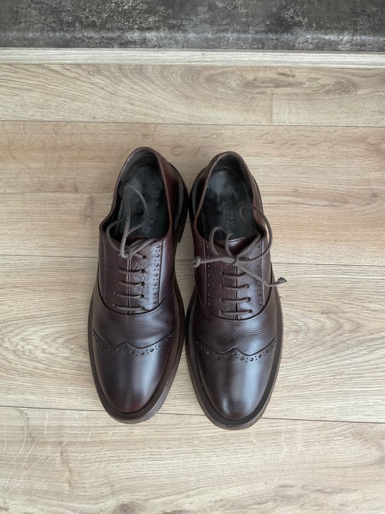 Mens luxury Marsell brown Italian leather uppers and leathers sole size 10 Uk 44 EU