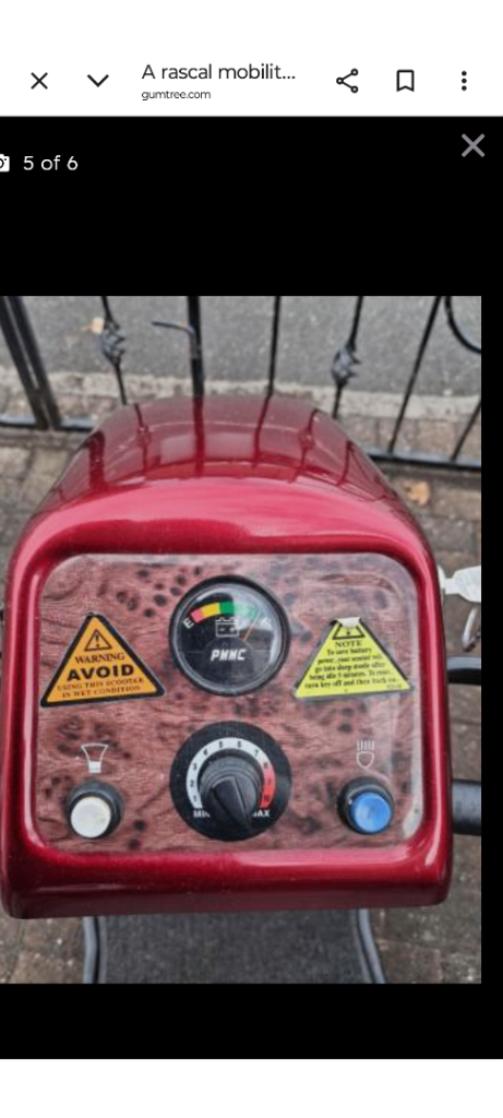 Rascal Mobility Scooter – Red, Good Condition
