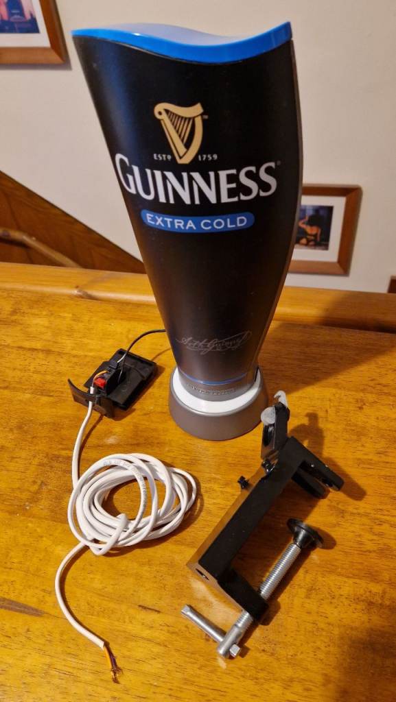 Guinness Extra Cold illuminated (ex-pub) font & bottle opener.