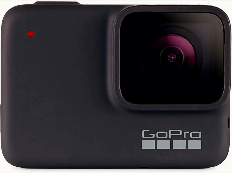 GoPro Hero 7 Silver with Lanyard Skin Blue - 4K HD Digital Action Camera, 10 MP,Silver