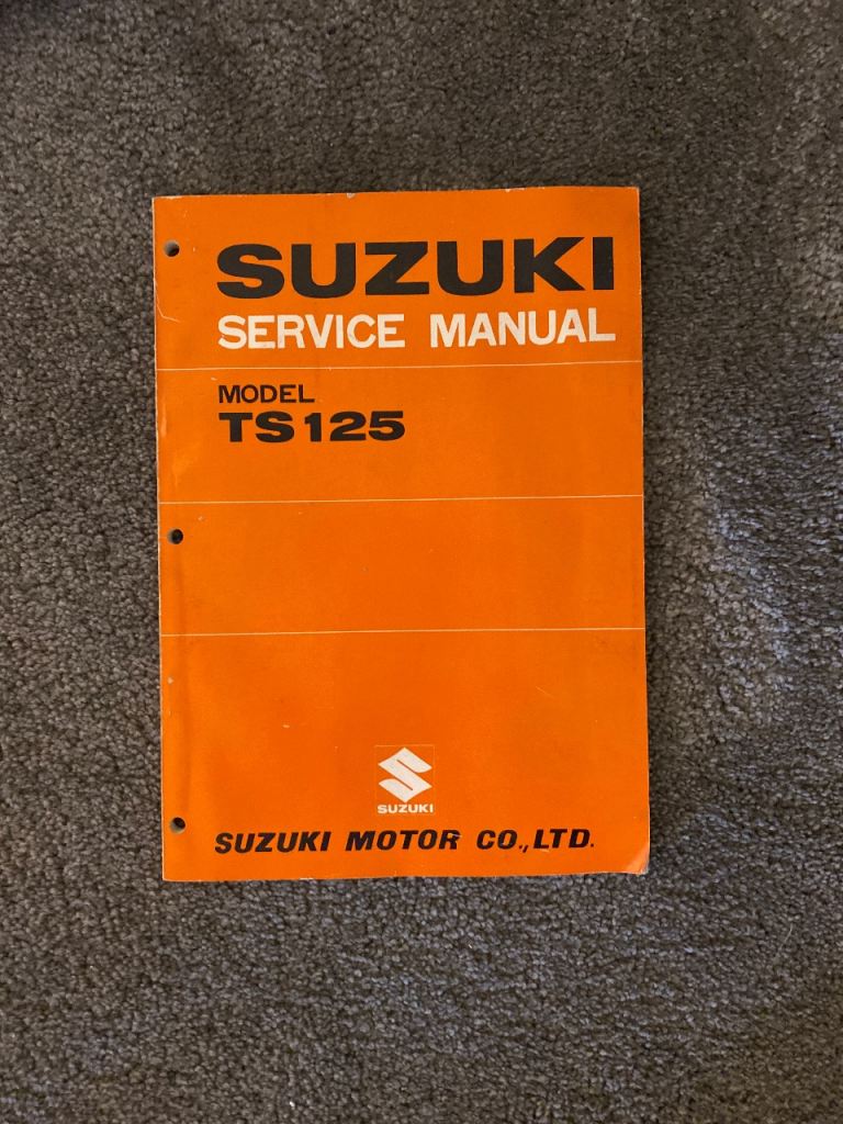 Original Suzuki Service Manual for TS125 Model – Good Condition