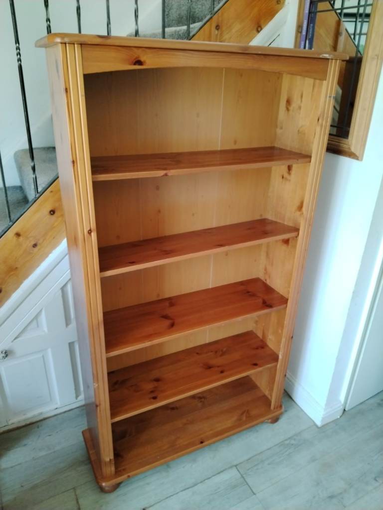 Pine Bookcase with Adjustable Shelves