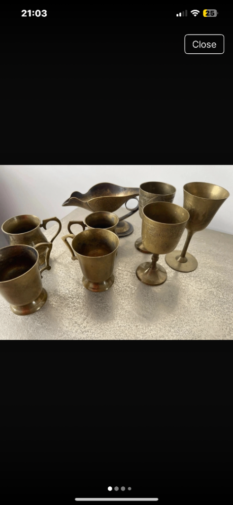 image for Vintage Church Goblet Communion / chalice Set