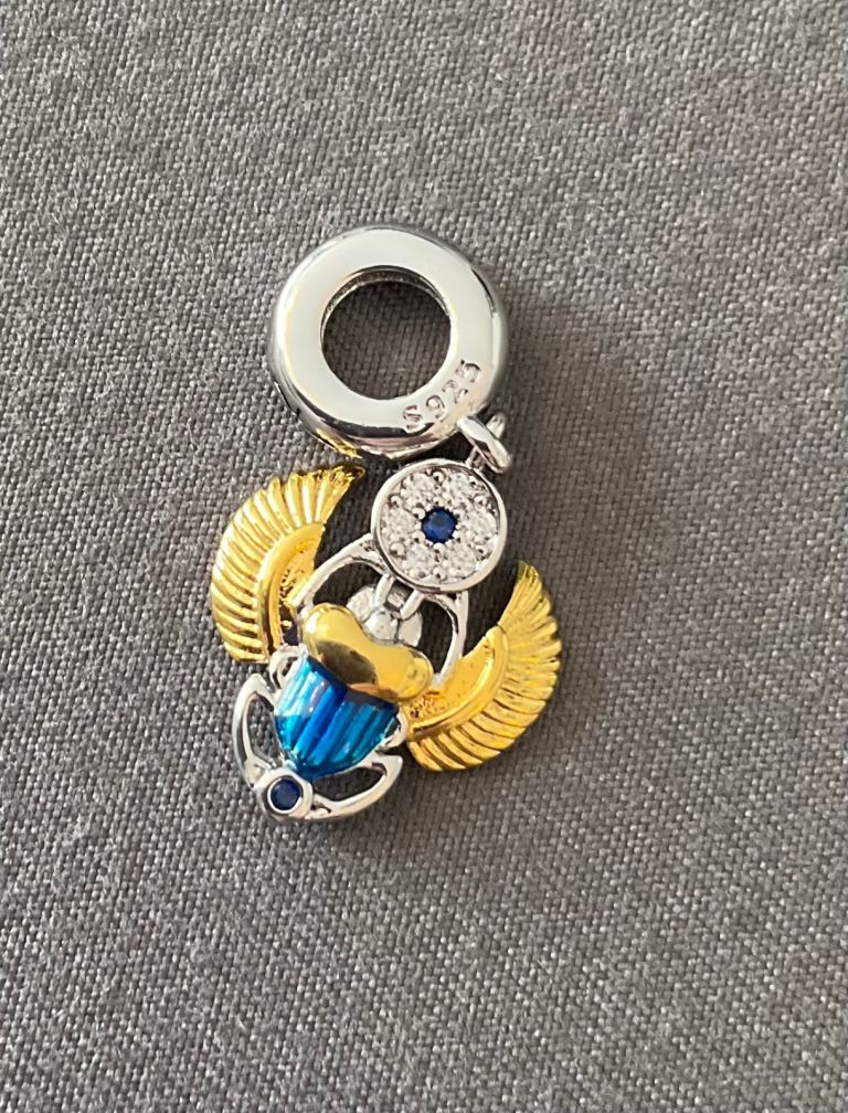 Egyptian scarebe 925 stamped charm