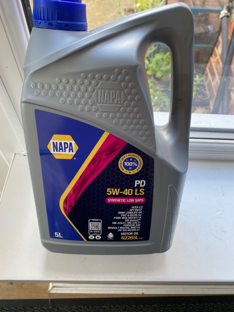 5ltrs Napa 5W-40 PD LS ACEA C3 oil