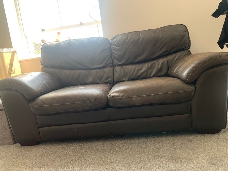 Brown Leather Sofa