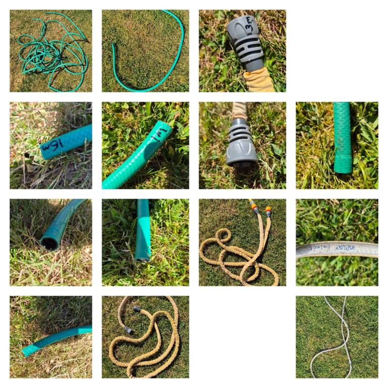 Various lengths of hose pipes in used condition - prices in advert, but from £1