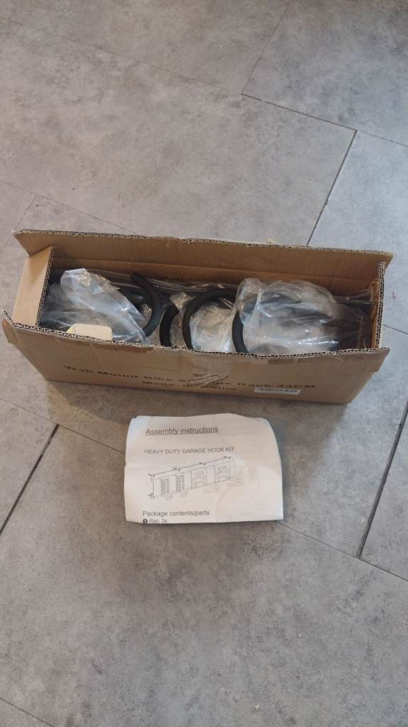 BNIB - Garage wall hooks for 6 bikes