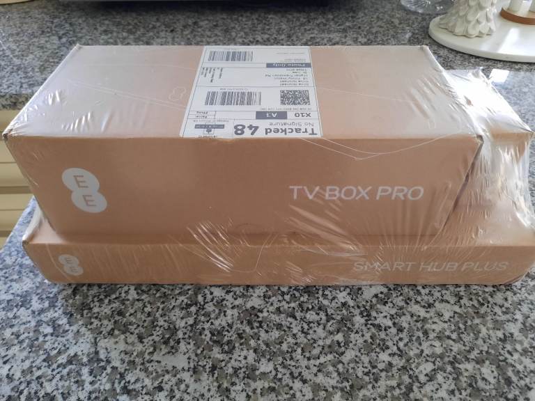Factory sealed EE pro tv box + EE smart hub plus + EE home phone adaptor