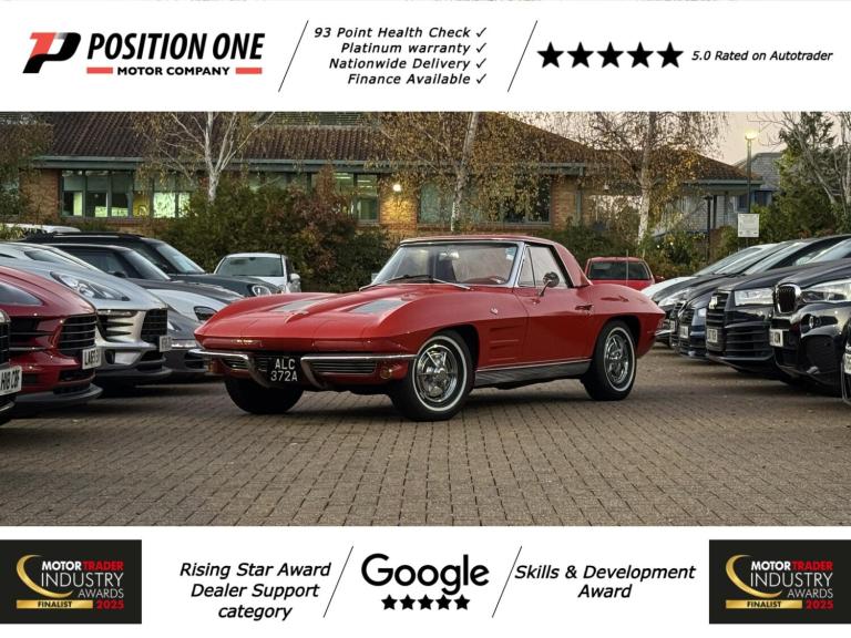 1963 Chevrolet Corvette Stingray Corvette Sting Ray Convertible Convertible Petrol Manual