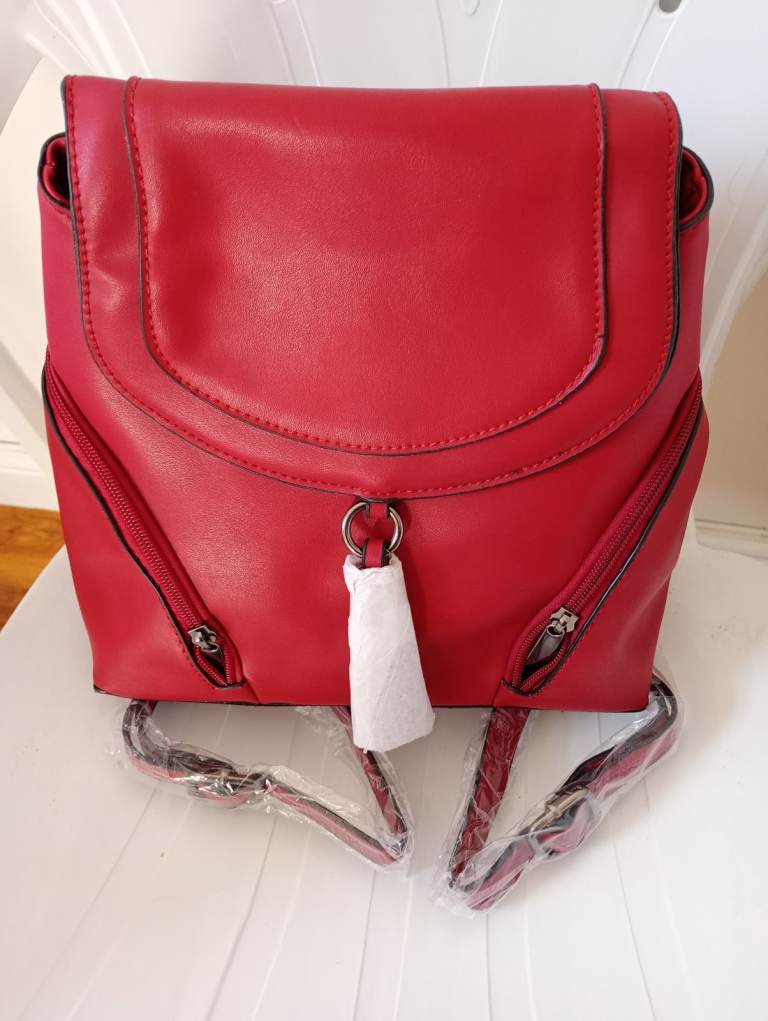 Brand new red backpack available 