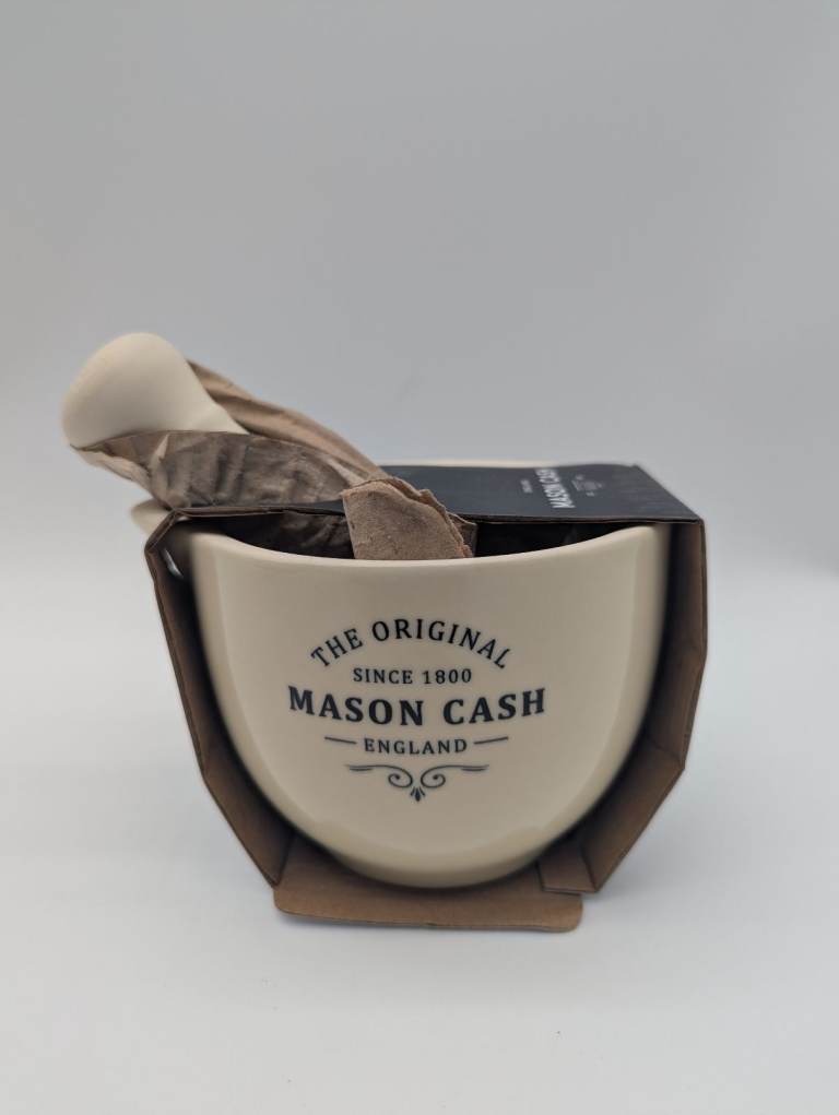 New Mason Cash Heritage Pestle & Mortar – Cream Ceramic