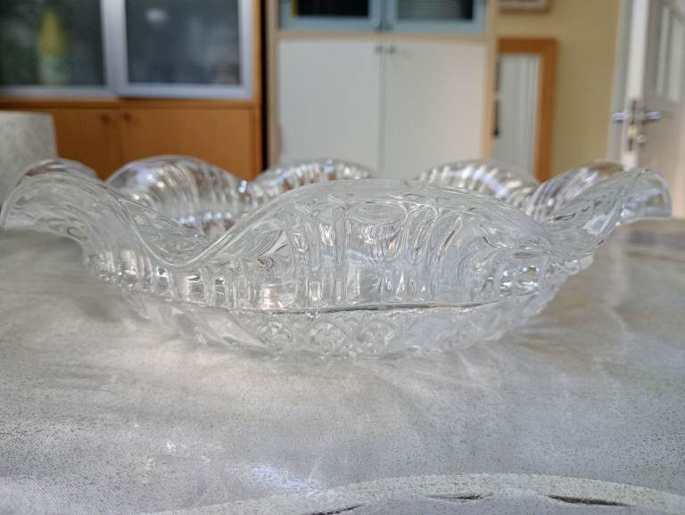 Vintage glass bowl with star