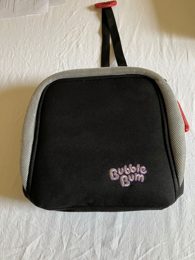 BubbleBum Inflatable Car Booster Seat – Black & Grey, Good Condition