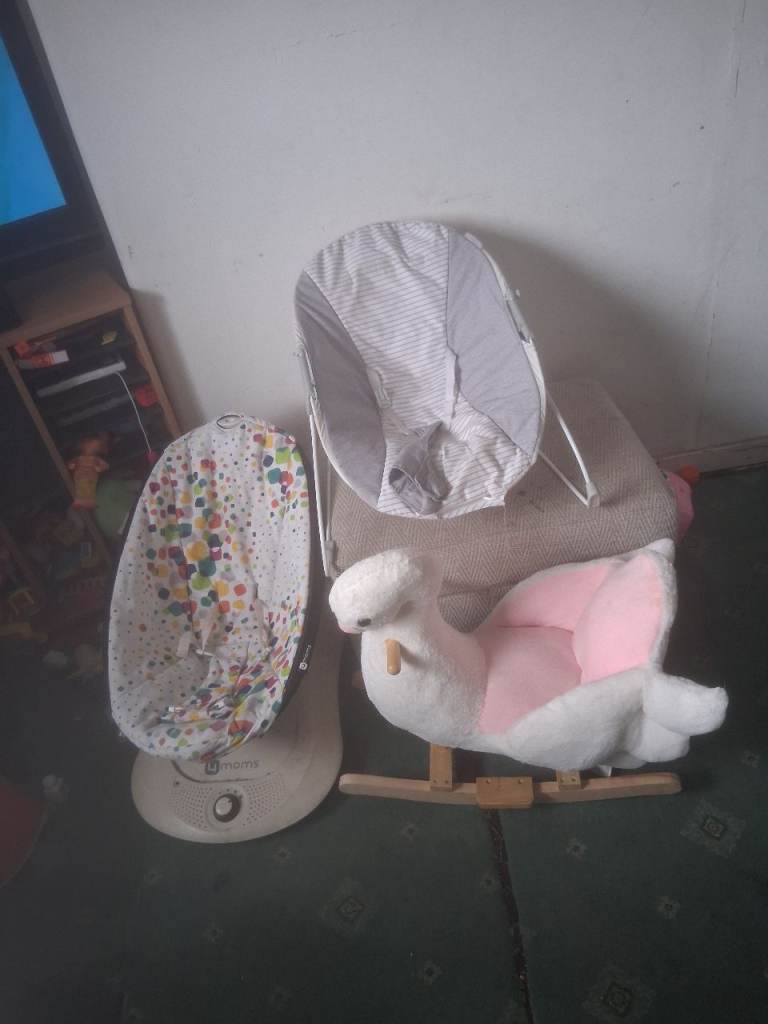 Baby Bouncer, Rocker, and Rocking Horse – Good Condition