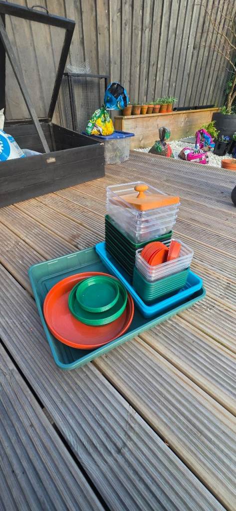 Full set of seed starter trays.
