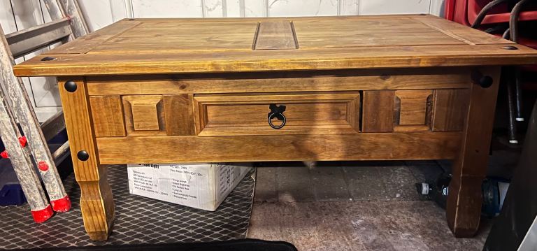 Mexican Pine Wood Coffee Table