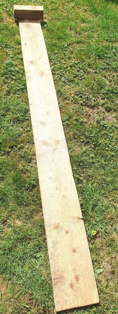 Thick Heavy Wooden Timber Board Plank 2.62mt
