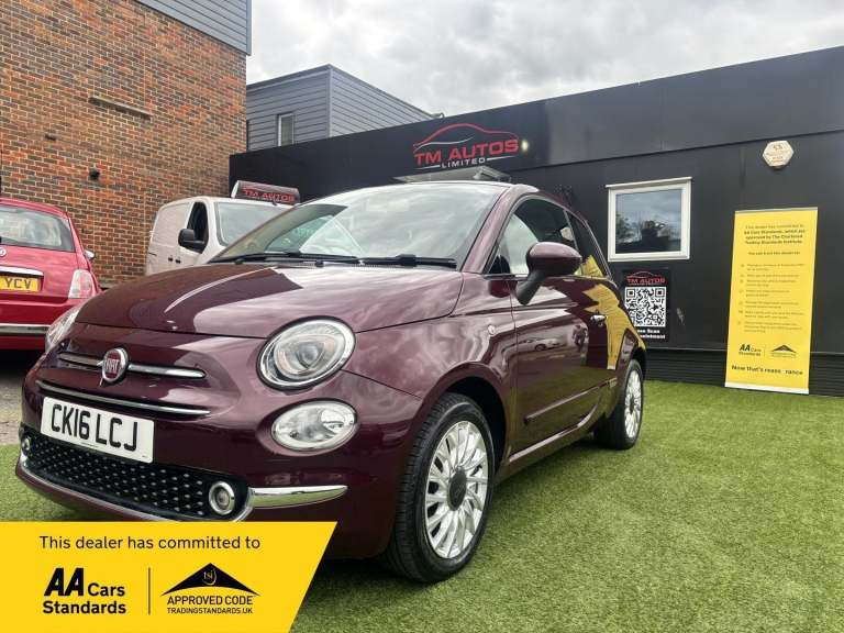 2016 Fiat 500 1.2 Lounge Euro 6 (s/s) 3dr Petrol