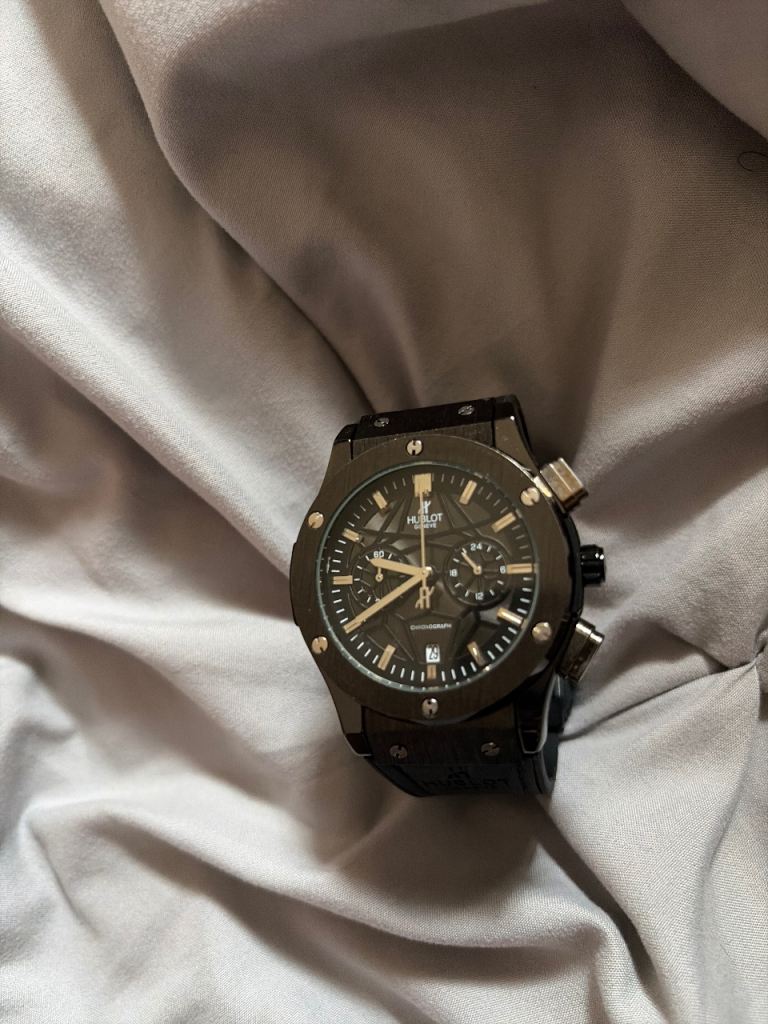 Hublot Style Black Watch - Good Condition