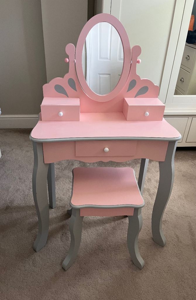 Kids pink dressing table / vanity set