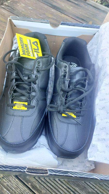 image for FILA Men’s Memory Workshift SR Wide 4E Black Shoes /Trainers. Size10.5 NEW Boxed