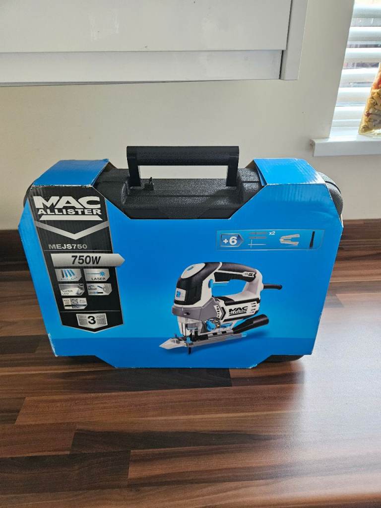 BRAN NEW BOXED SEALED MAC ALLISTER ELECTRIC JIG SAW 750WATT MOTOR KIT BOX LED LIGHT  
