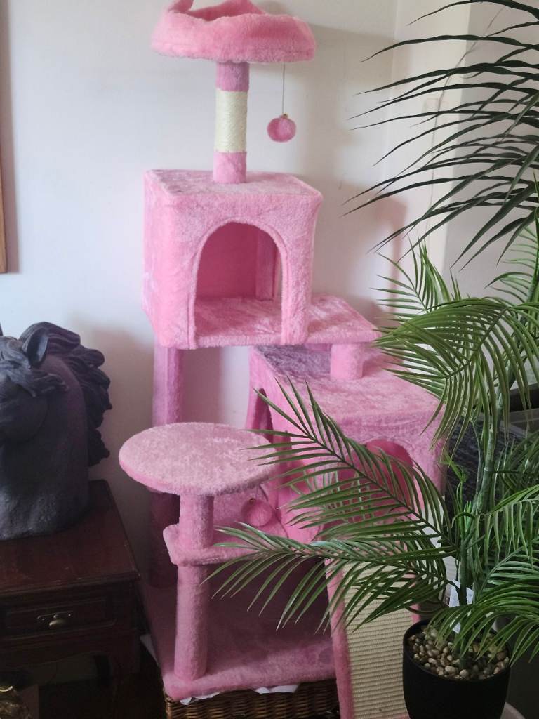 Pink Cat Tree Scratcher Bed
